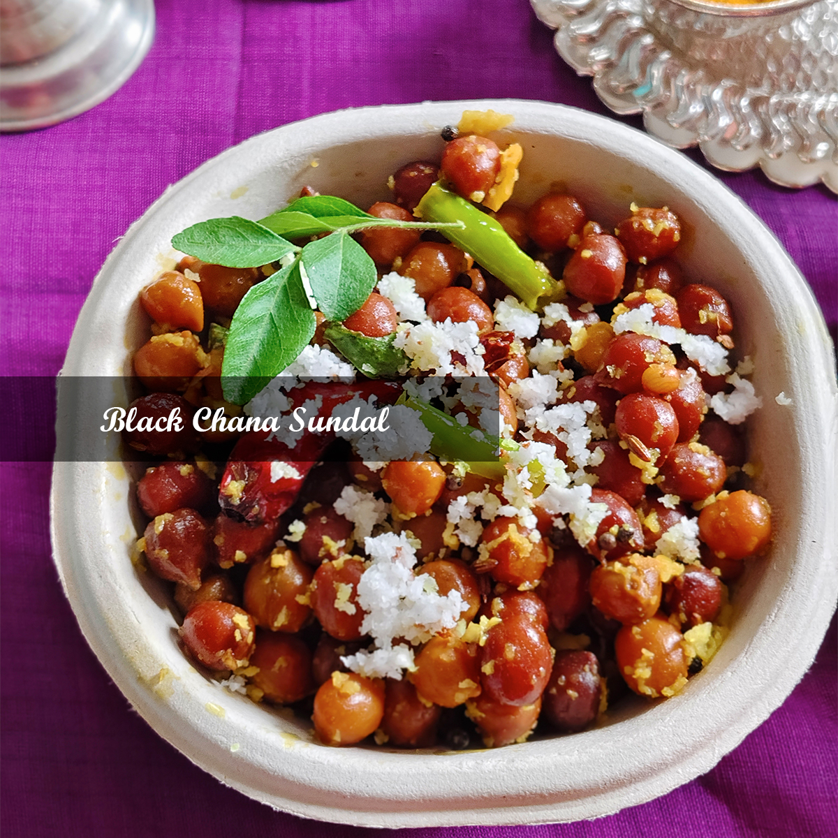 Thumbnail for Black Chana Sundal Recipe | How to make Black Chana Sundal