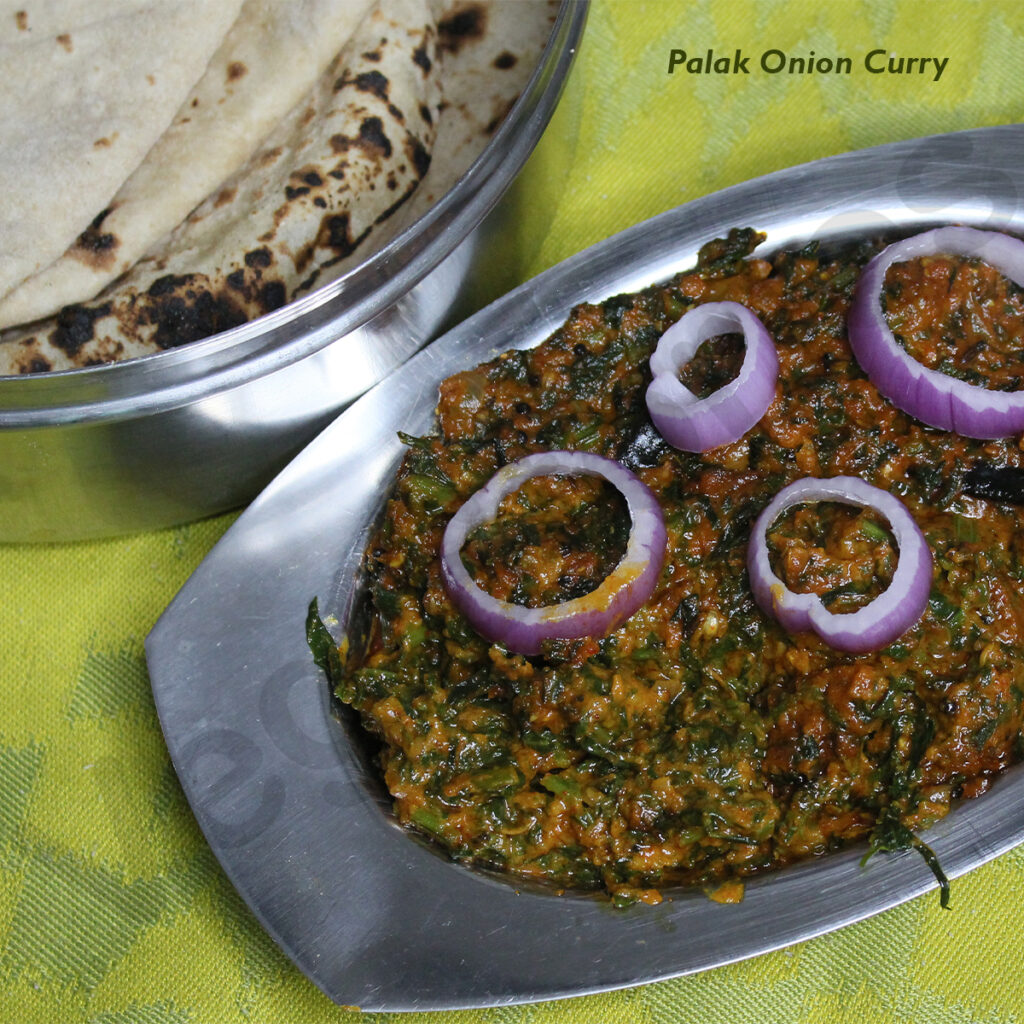 palak onion curry